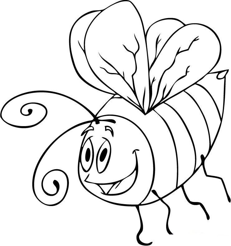 Plansa de colorat cu Albina 25 70